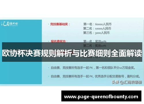 欧协杯决赛规则解析与比赛细则全面解读