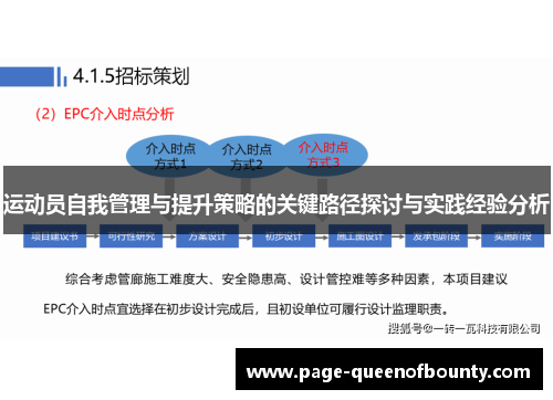 运动员自我管理与提升策略的关键路径探讨与实践经验分析