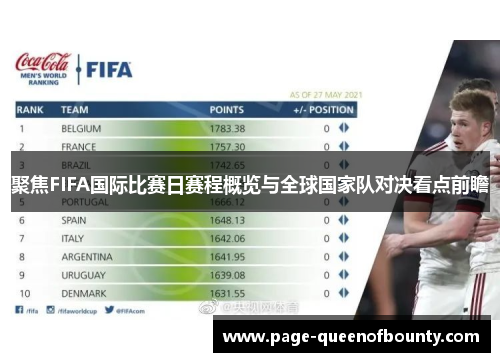 聚焦FIFA国际比赛日赛程概览与全球国家队对决看点前瞻 聚焦FIFA国际比赛日赛程概览与全球国家队对决看点前瞻